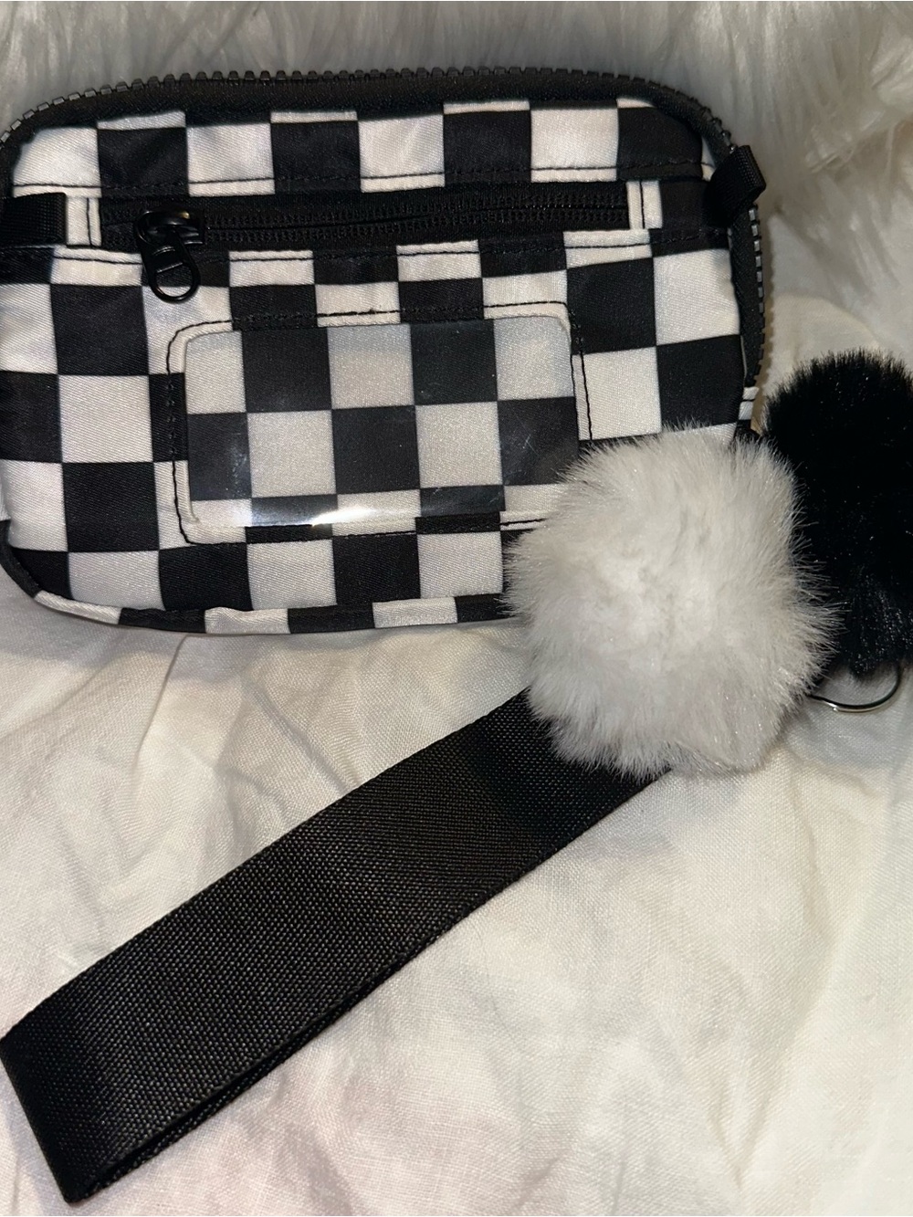 Wristlet Wallet Small Purse Black & White